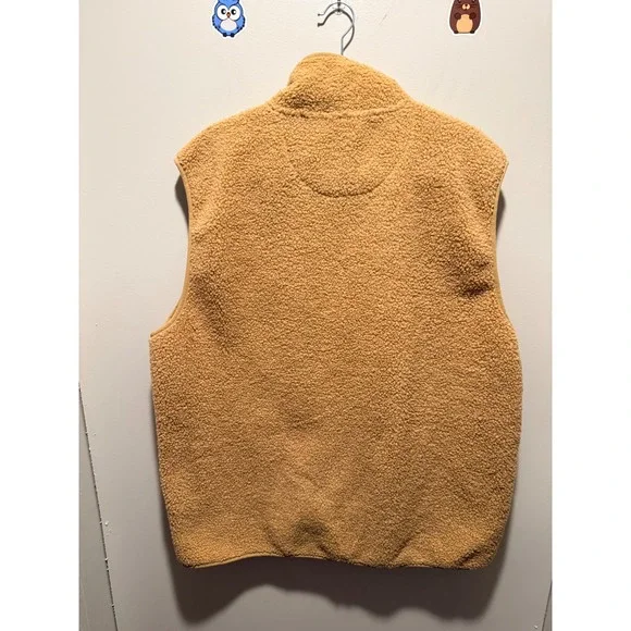 Weatherproof Vintage Mens XXL Sherpa Fleece Vest Tan Full Zip Mock Neck NWT - Picture 8 of 9